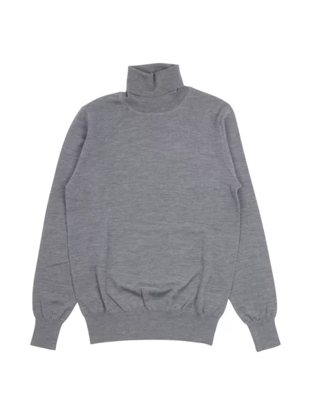 Sweter z golfem Aspesi do golfa szary