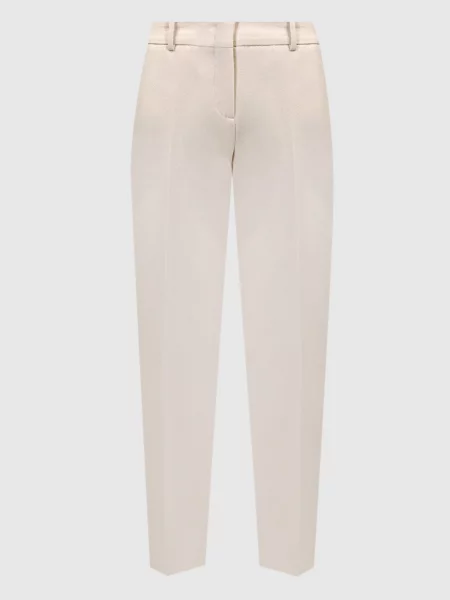 Шерстяные брюки Ermanno Scervino бежевые