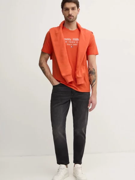 Tommy Hilfiger tričko oranžové