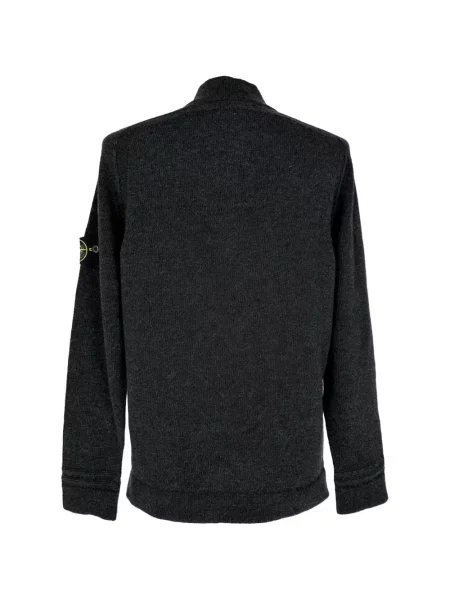 Плетен пуловер Stone Island камъни сиво