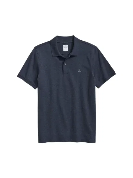 Koszulka polo Brooks Brothers polarowa pikowana niebieska