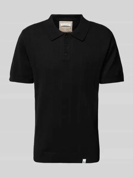 Koszulka polo o kroju slim fit z detalem z logo Colours & Sons czarna