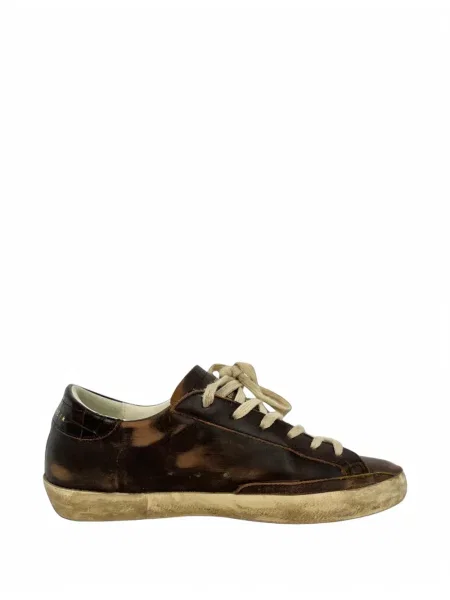 Sneakerși Golden Goose May din piele maro