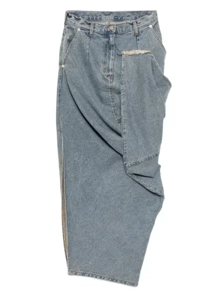 Spódnica Moohong asymetryczna niebieska