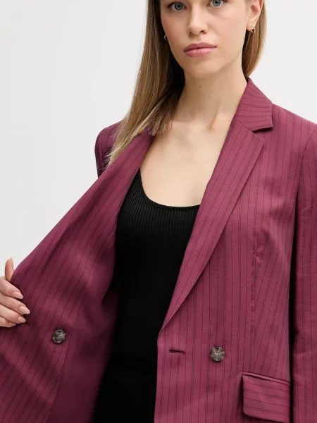 Піджак Sisley двобортний візерунок бордовий