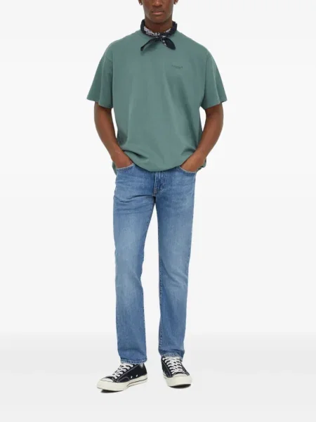 Карирани дънки straight leg Levi's® с шипове кафяво