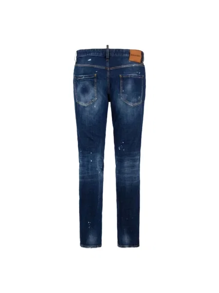 Jeansy Dsquared2 typu teddy niebieskie