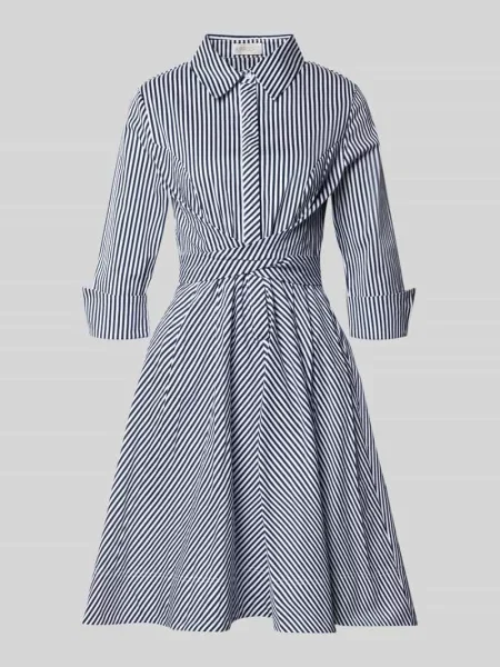 Sukienka koszulowa z tasiemką w talii Apricot granatowa