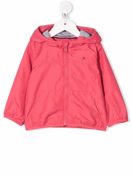 Kurtka dziecięca Tommy Hilfiger różowa