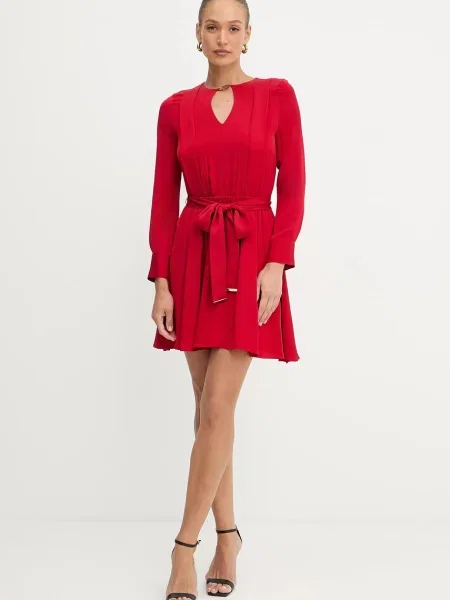 Marciano Guess sukienka ANITA mini rozkloszowana czerwony