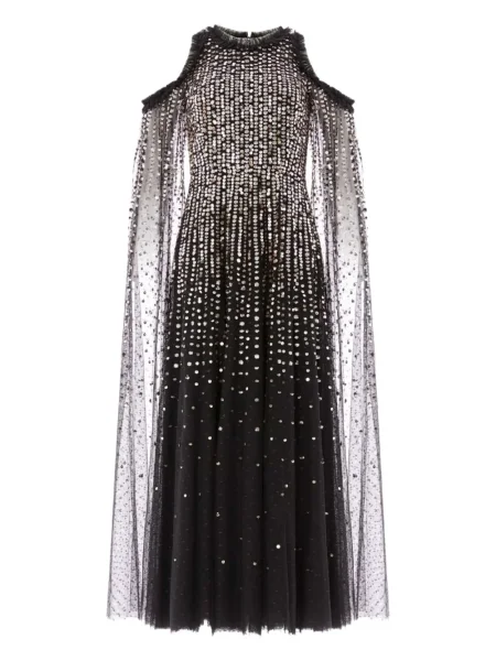 Sukienka midi Needle & Thread do kolan garniturowa czarna