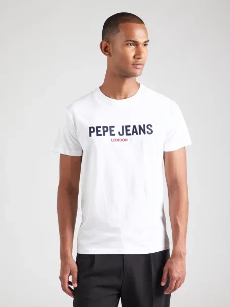Pepe Jeans Majica marine / temno rdeča bela