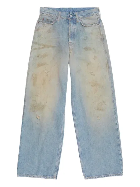 Blugi Acne Studios din piele albastru