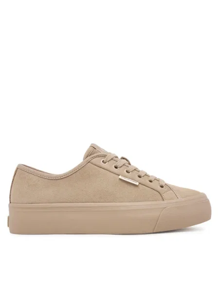 Calvin Klein Sneakers Vulc Flatf Lace Up Sue/Wl Ck bej