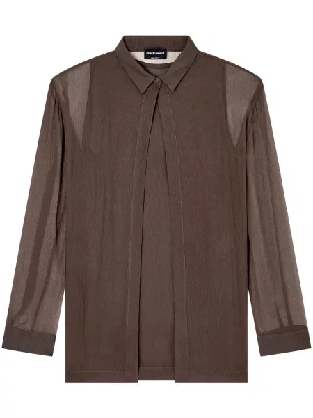 Top Giorgio Armani de mătase maro