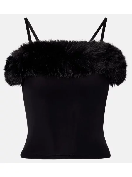 Top Balenciaga z dżerseju czarny