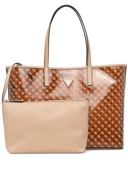 Geantă shopper Guess maro