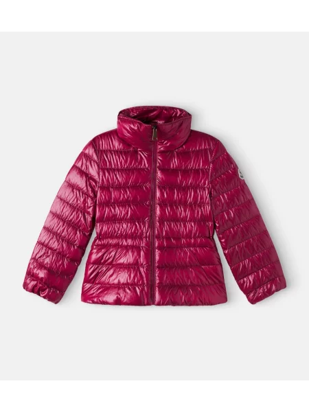 Pūkinė striukė Moncler Enfant raudona