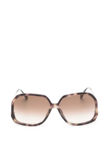 Ochelari de soare Chloé Eyewear cu imprimeu geometric maro