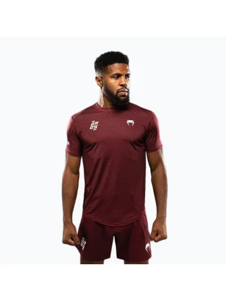 Мъжка тренировъчна тениска Venum X Ares Dry Tech бордо
