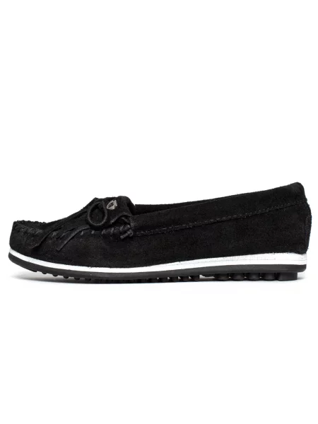 Minnetonka Mocasini Kilty plus negru alb