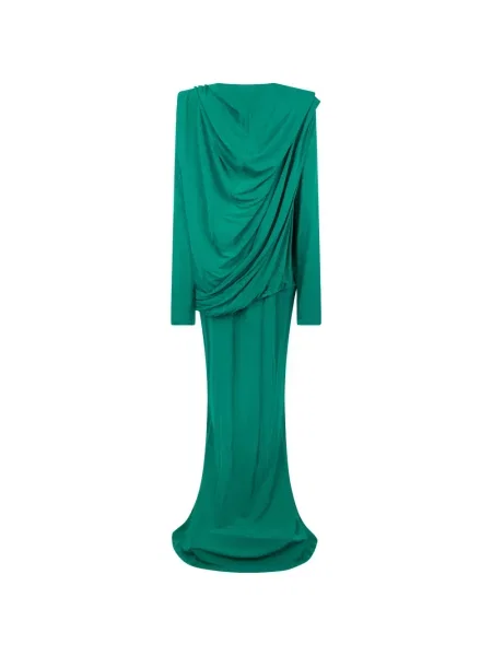 Rochie maxi Alberta Ferretti drapată verde