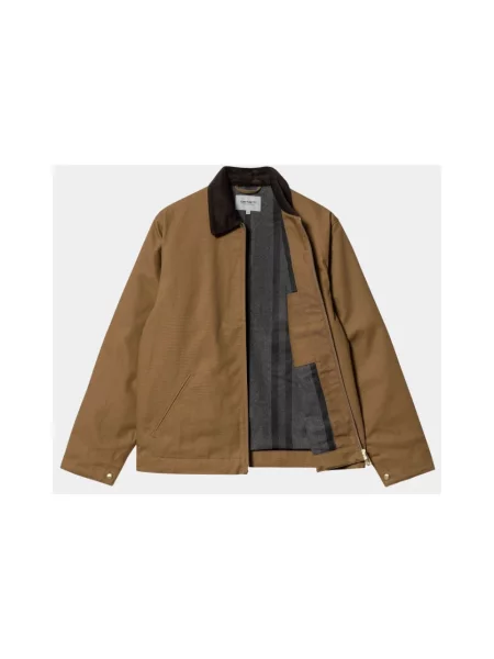 Carhartt WIP kurtka jeansowa Detroit Jacket przejściowa brązowy