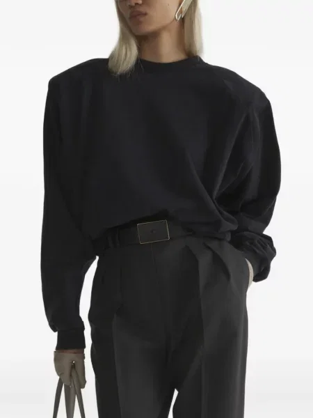 Lung tricou Mugler cu mâneci lungi verde