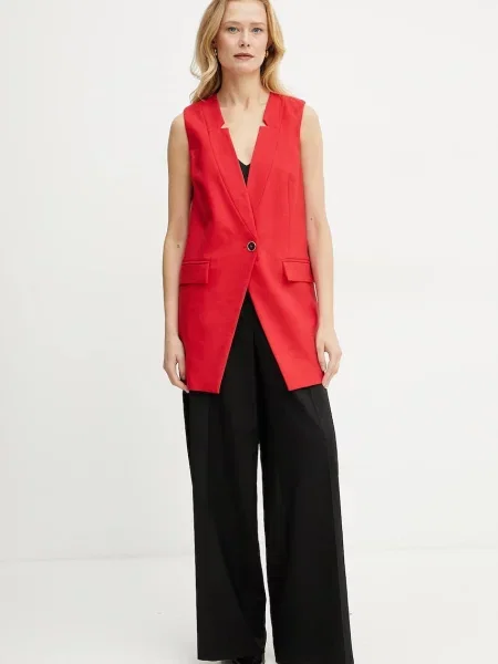 Однобортний жилет Simona Corsellini червоний