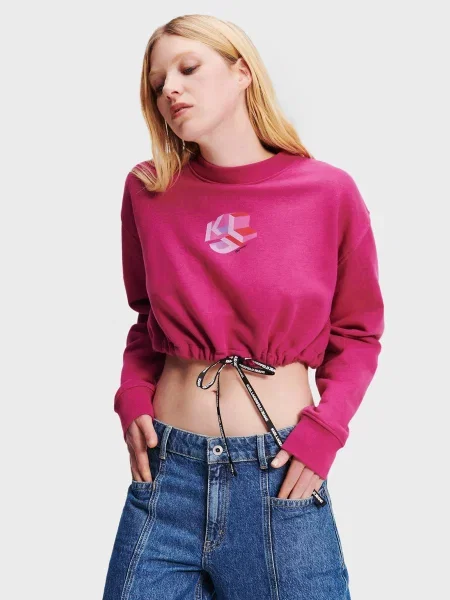 Світшот Karl Lagerfeld Jeans малиновий бавовна/поліестер