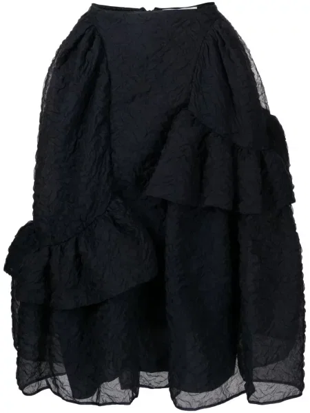 Fustă midi Cecilie Bahnsen până la genunchi albastru