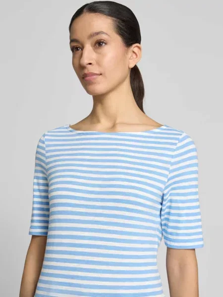 T-shirt o kroju relaxed fit z czystej bawełny S.oliver Red Label niebieska