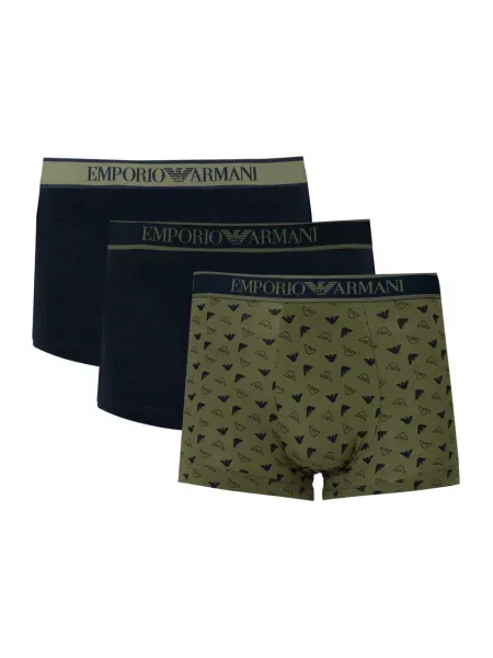 Majtki Emporio Armani Underwear ze stretchu z logo zielone