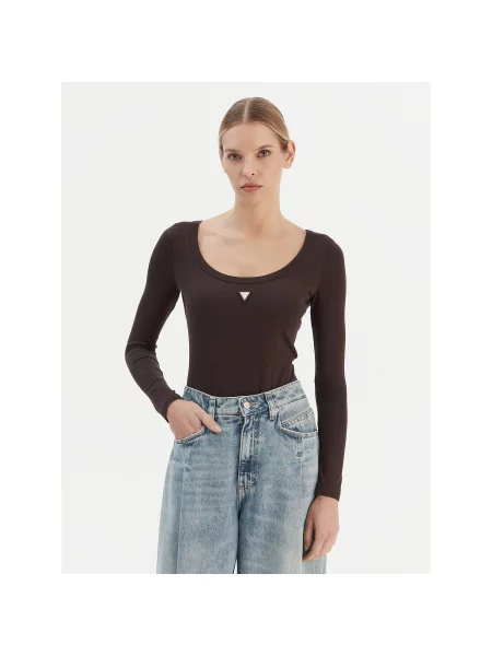 Guess Боді Slim Fit коричневий