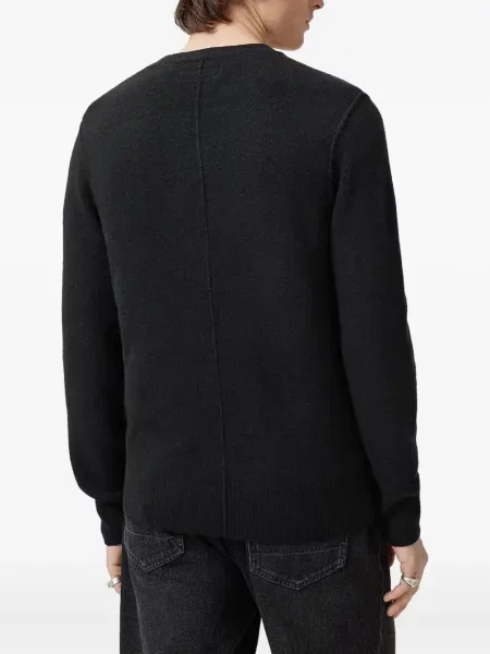 Pulover Allsaints cu broderie negru