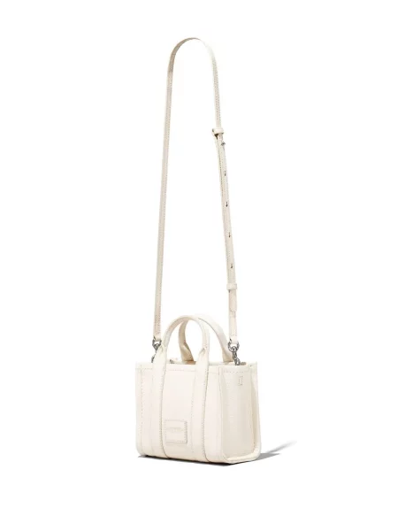 Geantă shopper Marc Jacobs din piele alb