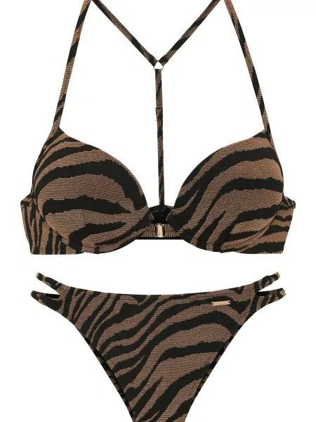 Bruno Banani Costum de baie două piese maro negru