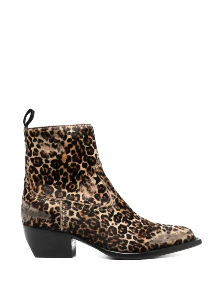 Botine Golden Goose cu imagine cu model leopard maro