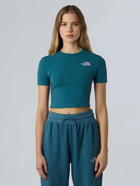 Футболка The North Face Essential морська хвиля бавовна/еластан