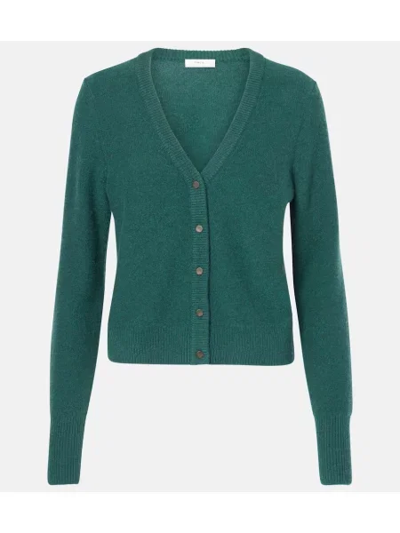 Cardigan Vince din cașmir verde