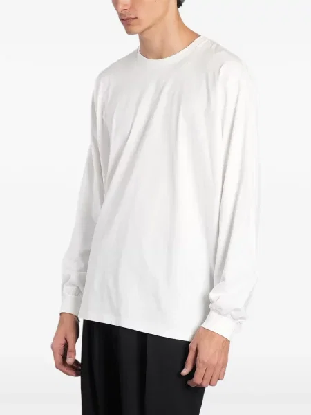 Lung tricou Ssstein cu decolteu rotund alb