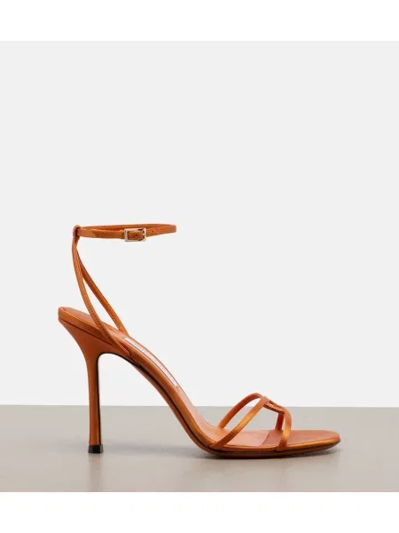 Sandale Jimmy Choo din satin portocaliu