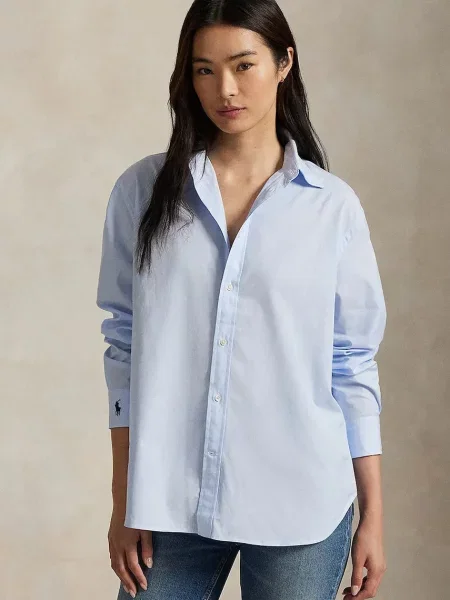 Polo Ralph Lauren košile Long Sleeve Light Shirt modrá