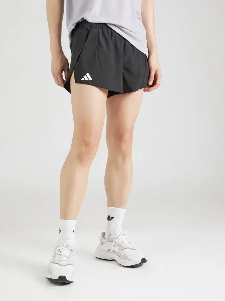 ADIDAS PERFORMANCE Športne hlače ADIZERO črna bela