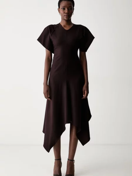 Victoria Beckham rochie asimetrică din lână