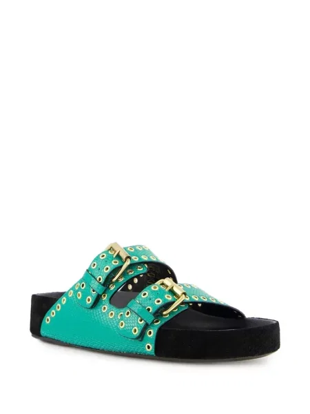 Papuci Isabel Marant din piele verde