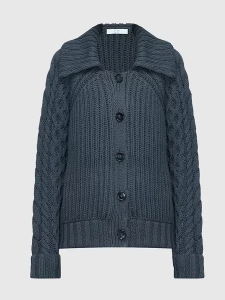 Кардиган з фактурним візерунком Co сірий