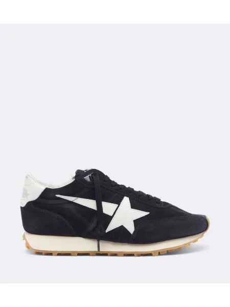 Tek tekaški copati Golden Goose Running iz semiša modra