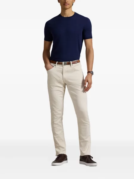 Ленени карирани чорапи Polo Ralph Lauren джобове на гърдите черно