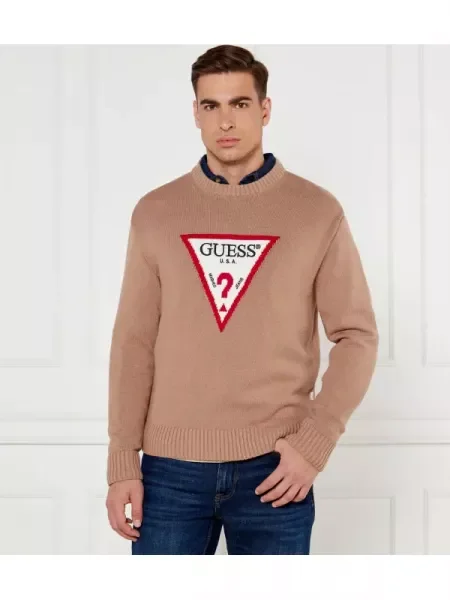 Guess Jeans Pulover maro